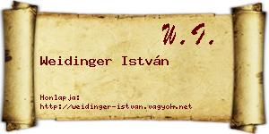 Weidinger István névjegykártya